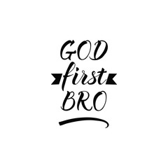 god first bro. Vector illustration on white background.