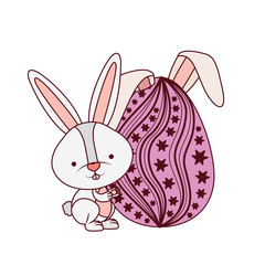 easter rabbit with egg isolated icon