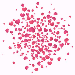 Hearts burst background. Valentines day concept. Vector illustration.