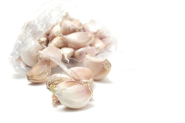 Many fresh garlic