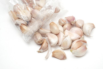 Many fresh garlic