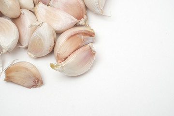 Many fresh garlic