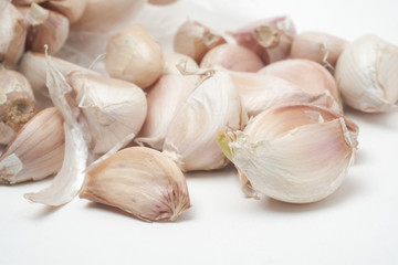 Many fresh garlic