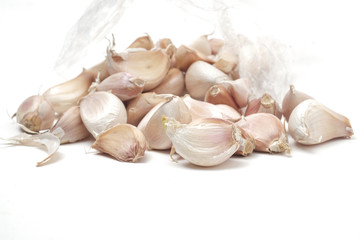 Many fresh garlic