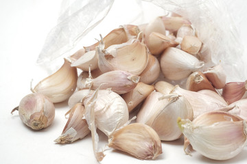 Many fresh garlic