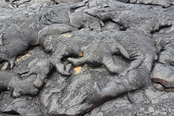 Texture of volcanic lava. Kilauea Hawaii. 2016
