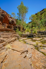 Fototapeta na wymiar hiking in dales gorge, karijini national park, western australia 34