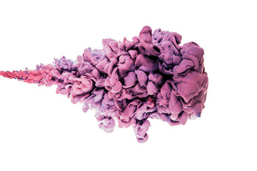 Obraz premium Acrylic colors and ink in water. Abstract frame background. Isolated on white.