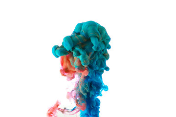 The colorful dye in the water. Abstract. background. Wallpaper. Concept art