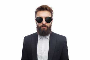 Bearded male with stylish shades
