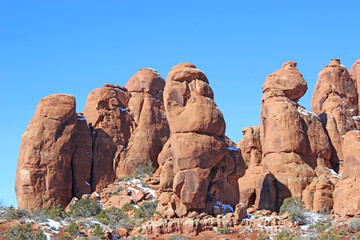 Arches National Park, Utah, in winter
