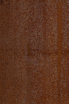 Ausschnitt Fassade aus verrostetem Corten Stahl mit verschiedenen Mustern, Strukturen und Texturen
