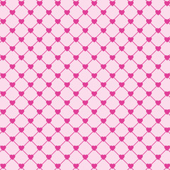 Vector seamless pattern with hearts and dots, romantic wallpaper, background for mother's day or valentine's day, 8th march