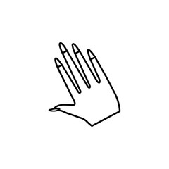 hand of human outline icon. Signs and symbols can be used for web, logo, mobile app, UI, UX