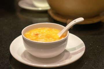 papaya and clam porridge，Nutritious breakfast