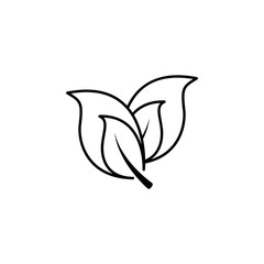 Fototapeta premium herbs leaves for natural spa treatment outline icon. Signs and symbols can be used for web, logo, mobile app, UI, UX