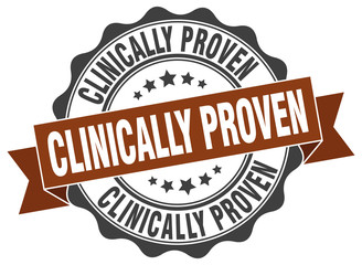 Obraz premium clinically proven stamp. sign. seal