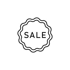 sale sticker, spa outline icon. Signs and symbols can be used for web, logo, mobile app, UI, UX