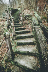 winding staircase - concept of uphill and complicated path
