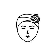 facial mask, flowers outline icon. Signs and symbols can be used for web, logo, mobile app, UI, UX