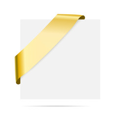 Golden Corner Ribbon - Vector Design Element for design - 249363147