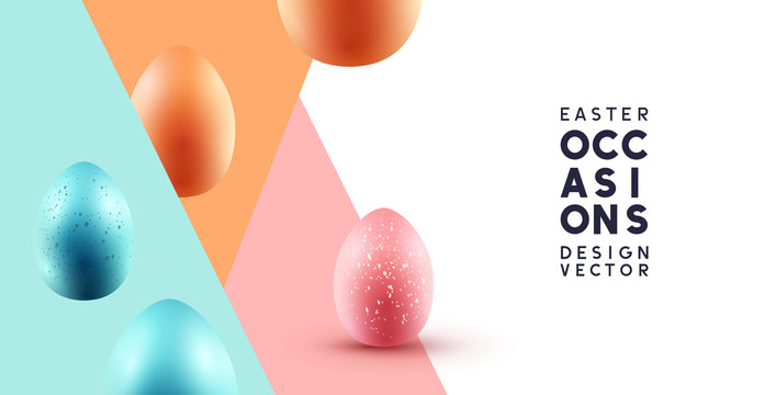 Happy Easter abstract background with chocolate eggs. Vector illustration.