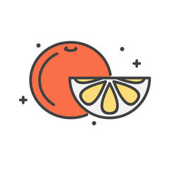 Orange icon on white background for graphic and web design, Modern simple vector sign. Internet concept. Trendy symbol for website design web button or mobile app