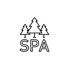 natural spa, forest outline icon. Signs and symbols can be used for web, logo, mobile app, UI, UX