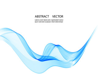 Abstract vector background, blue waved lines for brochure, website, flyer design.