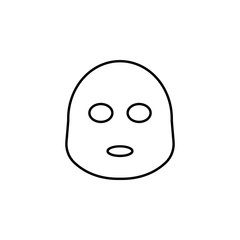 mask for relaxation outline icon. Signs and symbols can be used for web, logo, mobile app, UI, UX