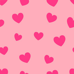 Heart background. Seamless vector pattern - Vector