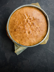 raw dough mix ingredients (eggs, flour and others). food background. copy space