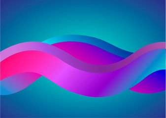 The curve colorful wave abstract background - Vector