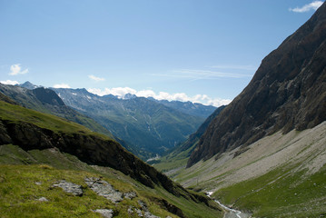 A beautiful valley on Grosslockner in Austria