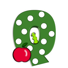 Fototapeta premium Alpha Apple for Teacher Q