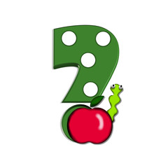 Fototapeta premium Alpha Apple for Teacher question