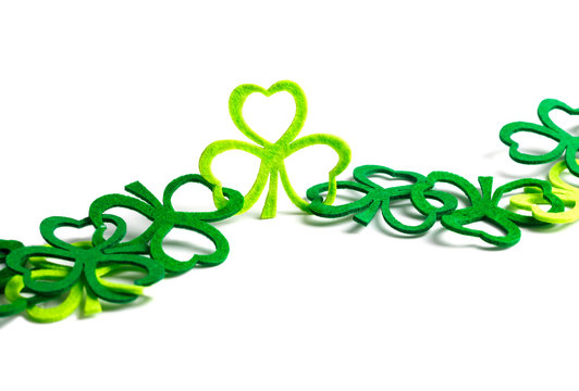 St Patrick's Day shamrock symbols - Powered by Adobe