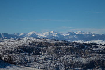 mountains in winter