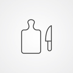 Cutting board vector icon sign symbol