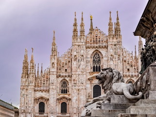 Fototapeta na wymiar Milan Cathedral (Duomo), Italy