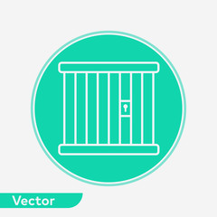 Jail vector icon sign symbol