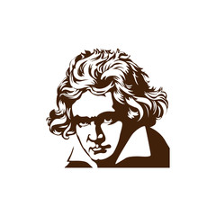 Portrait of Beethoven Portraits of famous historical figure - obrazy, fototapety, plakaty