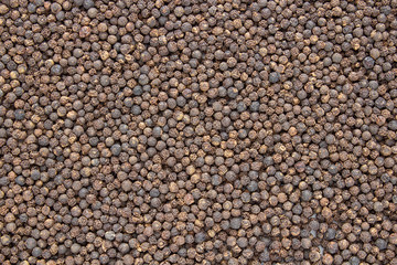 Black Pepper (Piper nigrum). Spice, seasoning, food supplement. Promotes digestion and improves appetite. Add to your diet. Background image.