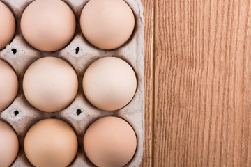  chicken eggs closeup.