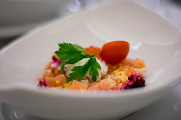 salad with tomatoes and cheese