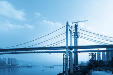 Bridges under construction in Chongqing, China