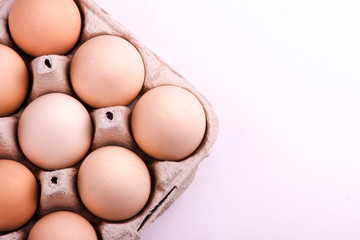  chicken eggs closeup.
