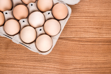  chicken eggs closeup.