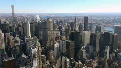 Fototapeta na wymiar top view of Manhattan buildings, New York City