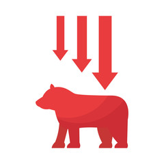 bear downtrend stock market symbol